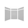 Expressions 60-in x 60-in x 96-in Glue to Wall 3-Piece Shower Kit, Grey, EWKX60608412-39