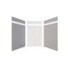 Expressions 60-in x 60-in x 96-in Glue to Wall 3-Piece Shower Kit, Grey / Bianca, EWKX60608412-3941