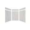 Expressions 60-in x 60-in x 96-in Glue to Wall 3-Piece Shower Kit, Bianca, EWKX60608412-41