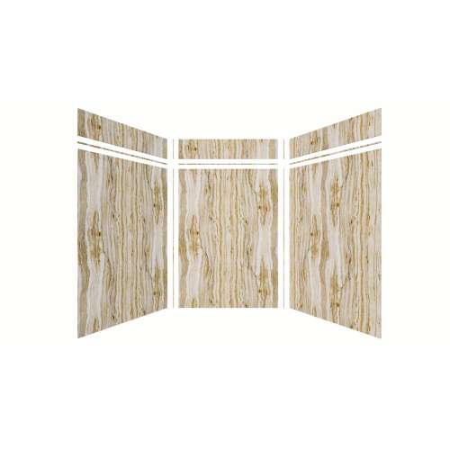 Expressions 60-in x 60-in x 96-in Glue to Wall 3-Piece Shower Kit, Sorento, EWKX60608412-43