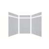 Expressions 60-in x 60-in x 96-in Glue to Wall 3-Piece Shower Kit, Sea Fog, EWKX60608412-44