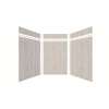 Expressions 60-in x 60-in x 96-in Glue to Wall 3-Piece Shower Kit, Bleached Oak, EWKX60608412-45