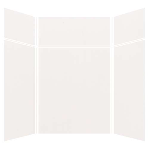 Expressions 60-in x 60-in x 96-in Glue to Wall 3-Piece Shower Kit, White, EWKX60607224-31