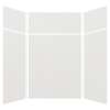 Expressions 60-in x 60-in x 96-in Glue to Wall 3-Piece Shower Kit, Grey, EWKX60607224-39