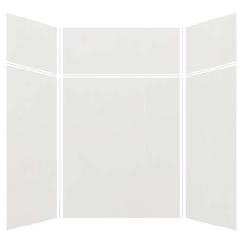 Expressions 60-in x 60-in x 96-in Glue to Wall 3-Piece Shower Kit, Grey, EWKX60607224-39