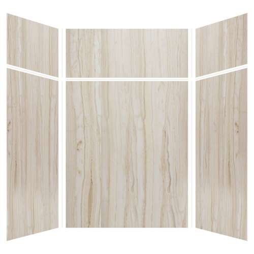 Expressions 60-in x 60-in x 96-in Glue to Wall 3-Piece Shower Kit, Sorento, EWKX60607224-43