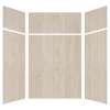 Expressions 60-in x 60-in x 96-in Glue to Wall 3-Piece Shower Kit, Bleached Oak, EWKX60607224-45