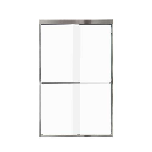 FBPT487608F-T-PC Frederick 45.75-47 in. W x 76 in. H Semi-Frameless Bypass Shower Door in Polished Chrome with Frosted Glass 