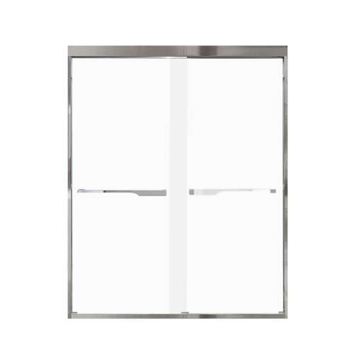 FBPT607608F-J-PC Frederick 57.75-59 in. W x 76 in. H Semi-Frameless Bypass Shower Door in Polished Chrome with Frosted Glass 