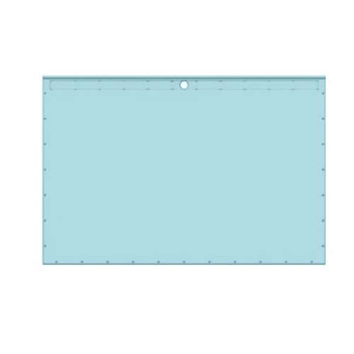 FWL7248 72-in X 48-in Curbless Wet Room Shower Base With Linear Drain, Blue