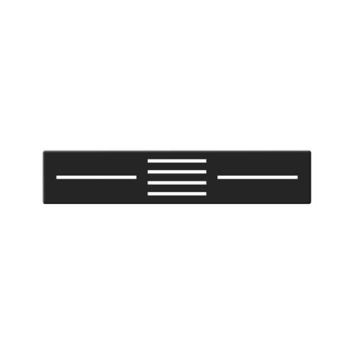 22-in Rectangular Drain Cover for FZS Trimslate Shower Bases with Center Drains, Black, FZSCVRC09NB-548