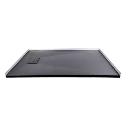 Trimslate  Elite 60-in x 32-in Zero Threshold Tub Replacement Shower Base with End Drain, Black, SMFZSE6032-09