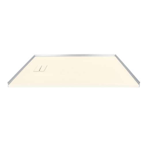Trimslate  Elite 60-in x 36-in Zero Threshold Tub Replacement Shower Base with End Drain, Cameo, SMFZSE6036-32