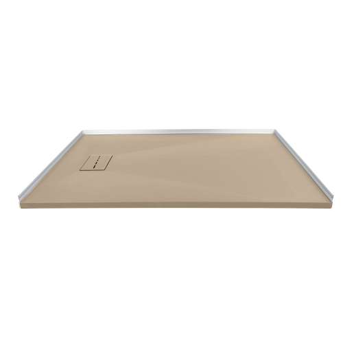 Trimslate  Elite 60-in x 36-in Zero Threshold Tub Replacement Shower Base with End Drain, Caramel, SMFZSE6036-33
