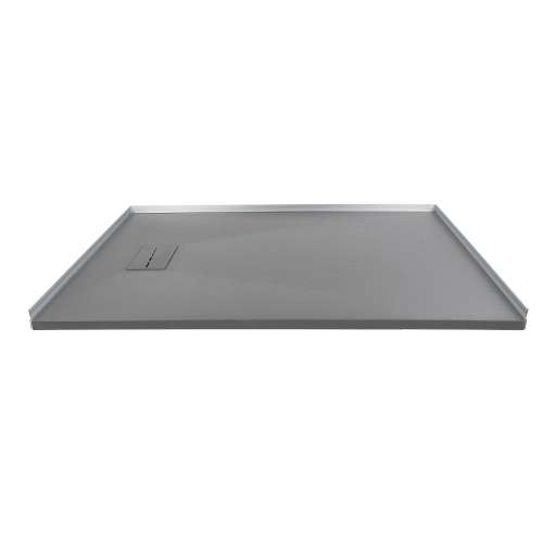 Trimslate  Elite 60-in x 36-in Zero Threshold Tub Replacement Shower Base with End Drain, Dark Grey, SMFZSE6036-40