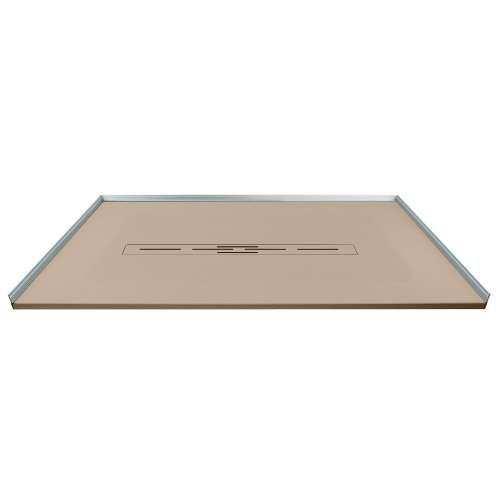 Trimslate  Elite 60-in x 36-in Zero Threshold Shower Base with Center Drain, Caramel, SMFZSE6036C-33