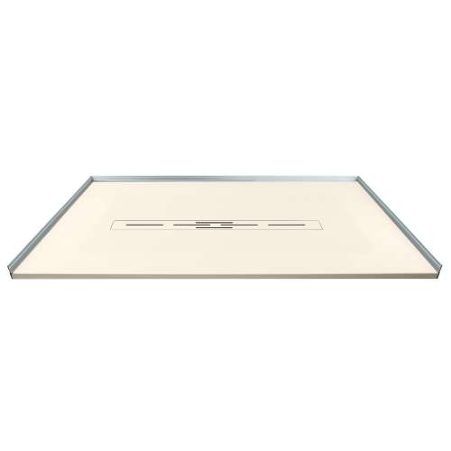 Trimslate  Elite 60-in x 42-in Zero Threshold Shower Base with Center Drain, Cameo, SMFZSE6042C-32