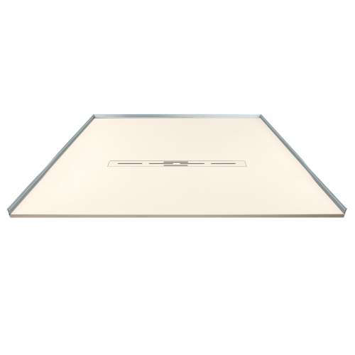 Trimslate  Elite 72-in x 48-in Zero Threshold Shower Base with Center Drain, Cameo, SMFZSE7248C-32