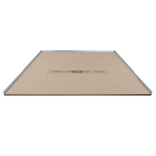 Trimslate  Elite 72-in x 48-in Zero Threshold Shower Base with Center Drain, Caramel, SMFZSE7248C-33