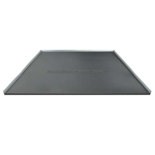 Trimslate  Elite 72-in x 48-in Zero Threshold Shower Base with Center Drain, Dark Grey, SMFZSE7248C-40