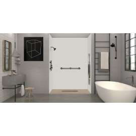 FZSP7248C-33 Trimslate Plus 72-in x 48-in Zero Threshold Shower Base with Center Drain, Beach