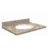 G2519-F2 Nouveau 25-in x 19-in Granite Single Bowl Vanity Top With Eased Edge, Gaillo Ornamental