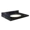 G3119-F6 Nouveau 31-in x 19-in Granite Single Bowl Vanity Top With Eased Edge, Black Galaxy