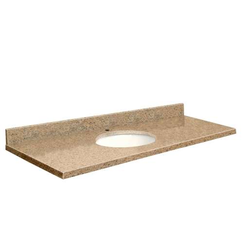 G6122-E1 Nouveau 61-in x 22-in Granite Single Bowl Vanity Top With Eased Edge, Gaillo Veneziano
