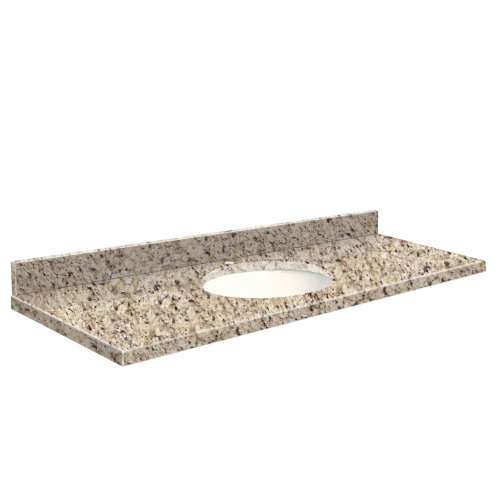 G6122-F2 Nouveau 61-in x 22-in Granite Single Bowl Vanity Top With Eased Edge, Gaillo Ornamental