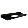G6122-F5 Nouveau 61-in x 22-in Granite Single Bowl Vanity Top With Eased Edge, Absolute Black