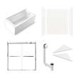 KTAE6036R-31PC 60-in x 36-in x 92-in 6-Piece Glue-on Expressions Shower/Tub Kit with Door and Accessories, White/Polished Chrome