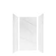 LWK363672-181 Lusso 36-in x 36-in x 72-in Glue to Wall 3-Piece Shower Wall Kit, Palladio White