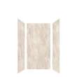 LWK363672-185 Lusso 36-in x 36-in x 72-in Glue to Wall 3-Piece Shower Wall Kit, Creme Carmel