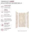 LWK363672-185 Lusso 36-in x 36-in x 72-in Glue to Wall 3-Piece Shower Wall Kit, Creme Carmel