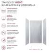 LWK363672-186 Lusso 36-in x 36-in x 72-in Glue to Wall 3-Piece Shower Wall Kit, Glacier Grey