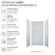 LWK363672-190 Lusso 36-in x 36-in x 72-in Glue to Wall 3-Piece Shower Wall Kit, Bellanca
