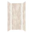LWK363696-185 Lusso 36-in x 36-in x 96-in Glue to Wall 3-Piece Shower Wall Kit, Creme Carmel