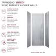LWK363696-186 Lusso 36-in x 36-in x 96-in Glue to Wall 3-Piece Shower Wall Kit, Glacier Grey