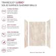 LWK483672-185 Lusso 48-in x 36-in x 72-in Glue to Wall 3-Piece Shower Wall Kit, Creme Carmel