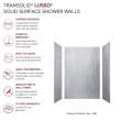 LWK483672-186 Lusso 48-in x 36-in x 72-in Glue to Wall 3-Piece Shower Wall Kit, Glacier Grey
