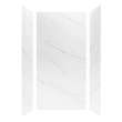 LWK483696-181 Lusso 48-in x 36-in x 96-in Glue to Wall 3-Piece Shower Wall Kit, Palladio White