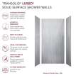 LWK483696-186 Lusso 48-in x 36-in x 96-in Glue to Wall 3-Piece Shower Wall Kit, Glacier Grey