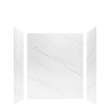 LWK603672-181 Lusso 60-in x 36-in x 72-in Glue to Wall 3-Piece Shower Wall Kit, Palladio White