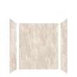 LWK603672-185 Lusso 60-in x 36-in x 72-in Glue to Wall 3-Piece Shower Wall Kit, Creme Carmel