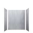 LWK603672-186 Lusso 60-in x 36-in x 72-in Glue to Wall 3-Piece Shower Wall Kit, Glacier Grey