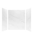 LWK604872-181 Lusso 60-in x 48-in x 72-in Glue to Wall 3-Piece Shower Wall Kit, Palladio White