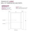 LWK604896-185 Lusso 60-in x 48-in x 96-in Glue to Wall 3-Piece Shower Wall Kit, Creme Carmel