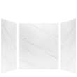 LWK606072-181 Lusso 60-in x 60-in x 72-in Glue to Wall 3-Piece Shower Wall Kit, Palladio White