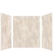 LWK606072-185 Lusso 60-in x 60-in x 72-in Glue to Wall 3-Piece Shower Wall Kit, Creme Carmel