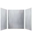 LWK606072-186 Lusso 60-in x 60-in x 72-in Glue to Wall 3-Piece Shower Wall Kit, Glacier Grey